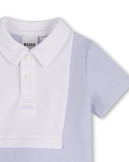 kids atelier boss Light Blue Polo Baby Set