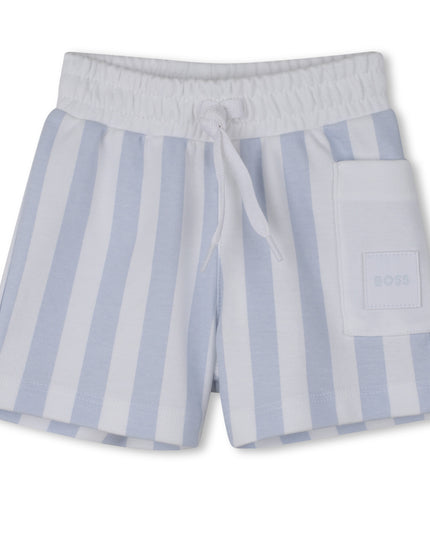 kids atelier boss Light Blue Striped Baby Set