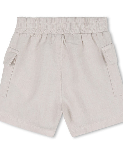 kids atelier boss White & Light Beige Graphic Baby Set