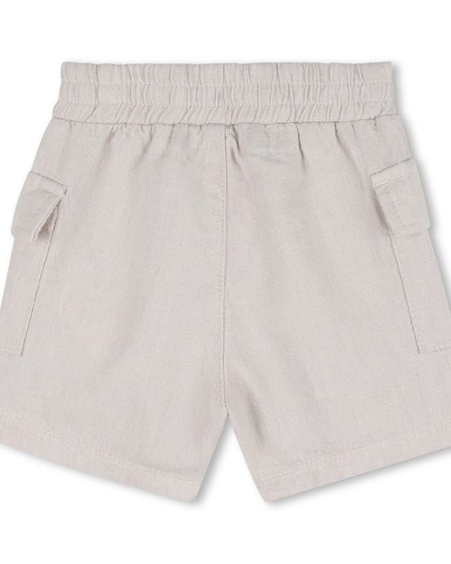 kids atelier boss White & Light Beige Graphic Baby Set