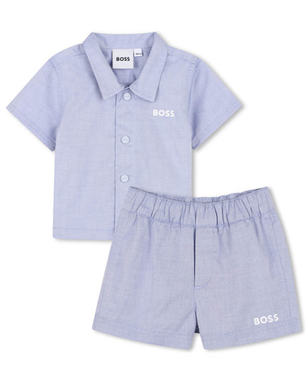 kids atelier boss Light Blue Textured Baby Set