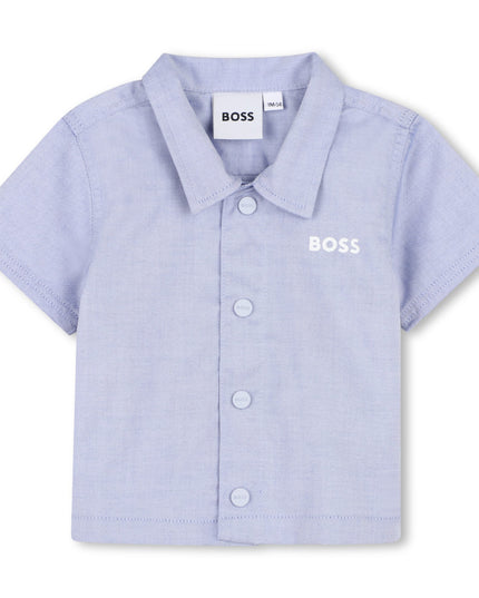 kids atelier boss Light Blue Textured Baby Set