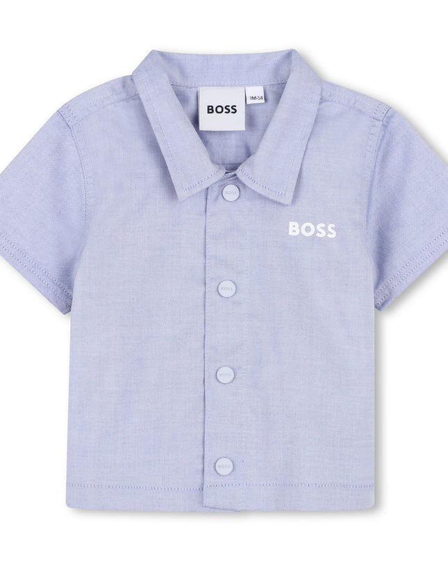 kids atelier boss Light Blue Textured Baby Set