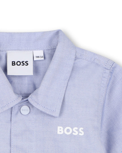 kids atelier boss Light Blue Textured Baby Set