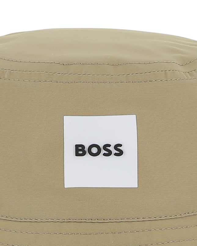 kids atelier boss White & Beige Reversible Bucket Hat