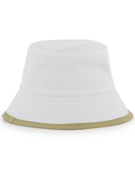 kids atelier boss White & Beige Reversible Bucket Hat