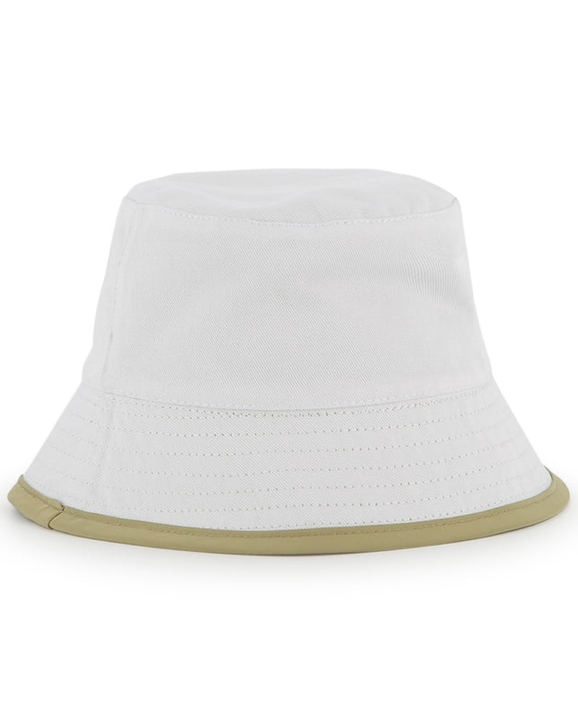 kids atelier boss White & Beige Reversible Bucket Hat