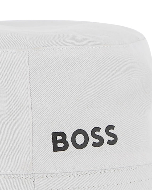 kids atelier boss White & Beige Reversible Bucket Hat