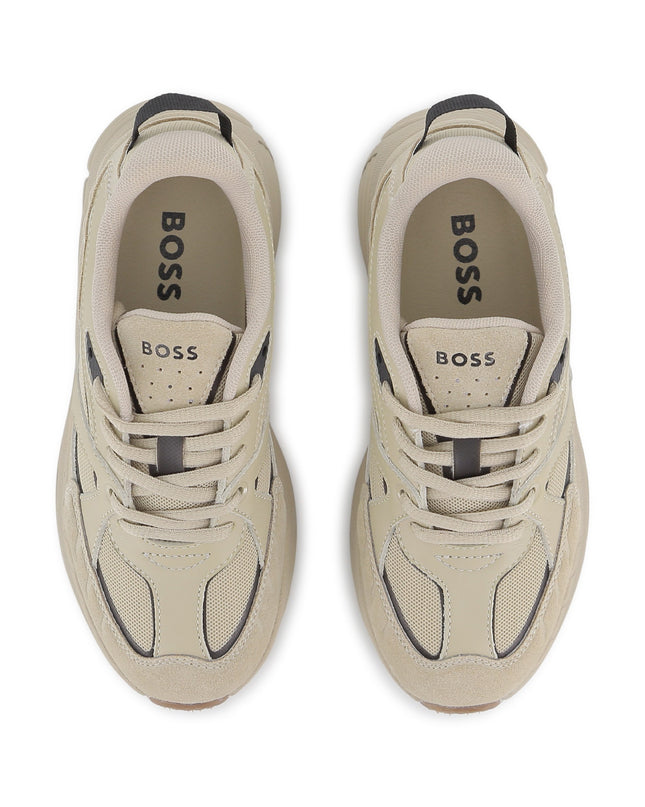 kids atelier boss Beige Athletic Sneakers