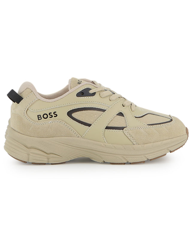 kids atelier boss Beige Athletic Sneakers