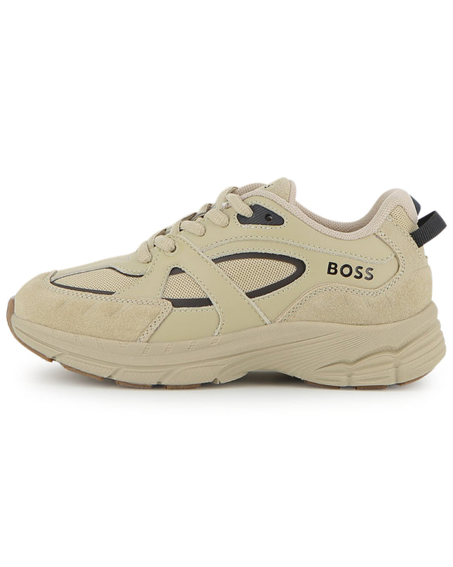 kids atelier boss Beige Athletic Sneakers