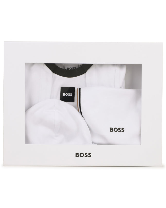 kids atelier boss White Logo Baby Pyjama Set