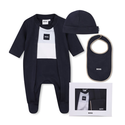 kids atelier boss Navy Logo Baby Pyjama Set