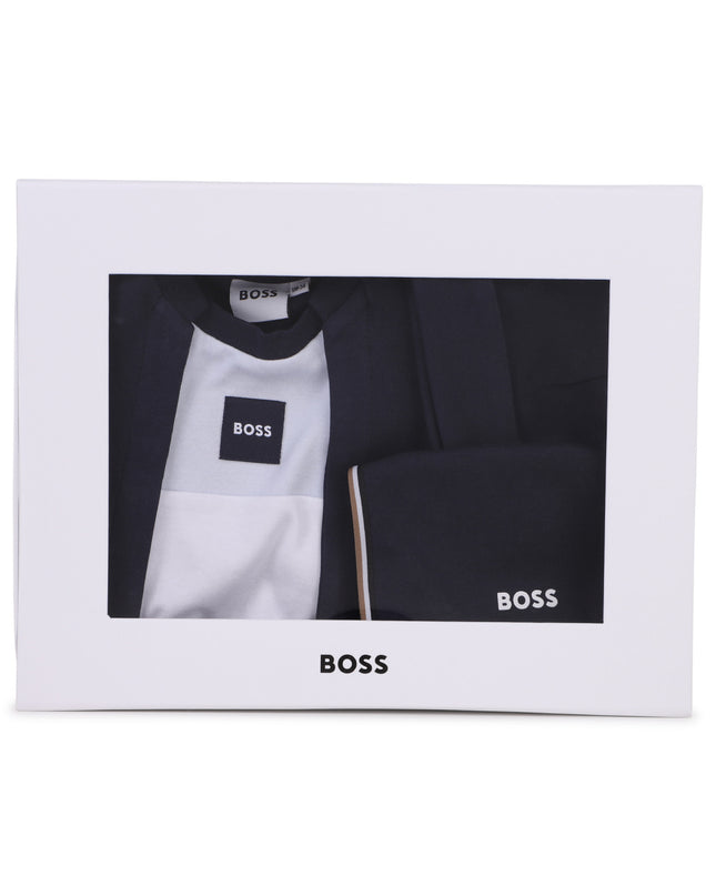 kids atelier boss Navy Logo Baby Pyjama Set