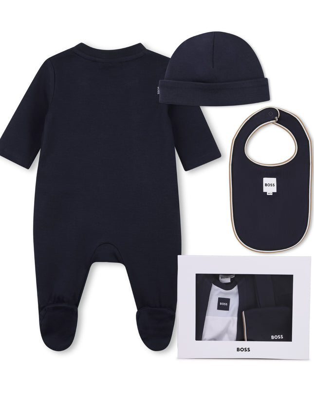 kids atelier boss Navy Logo Baby Pyjama Set