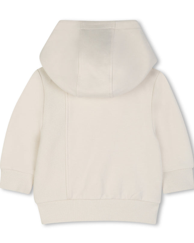 kids atelier boss Beige Logo Baby Hoodie Set