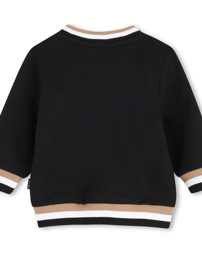 kids atelier boss Black Logo Baby Jacket Set