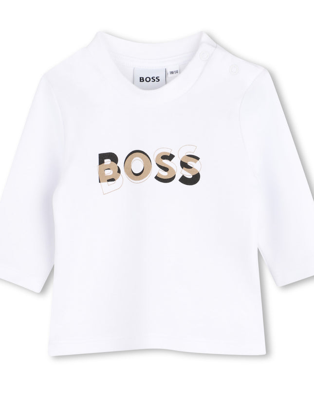 kids atelier boss Black Logo Baby Jacket Set