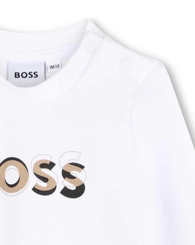 kids atelier boss Black Logo Baby Jacket Set