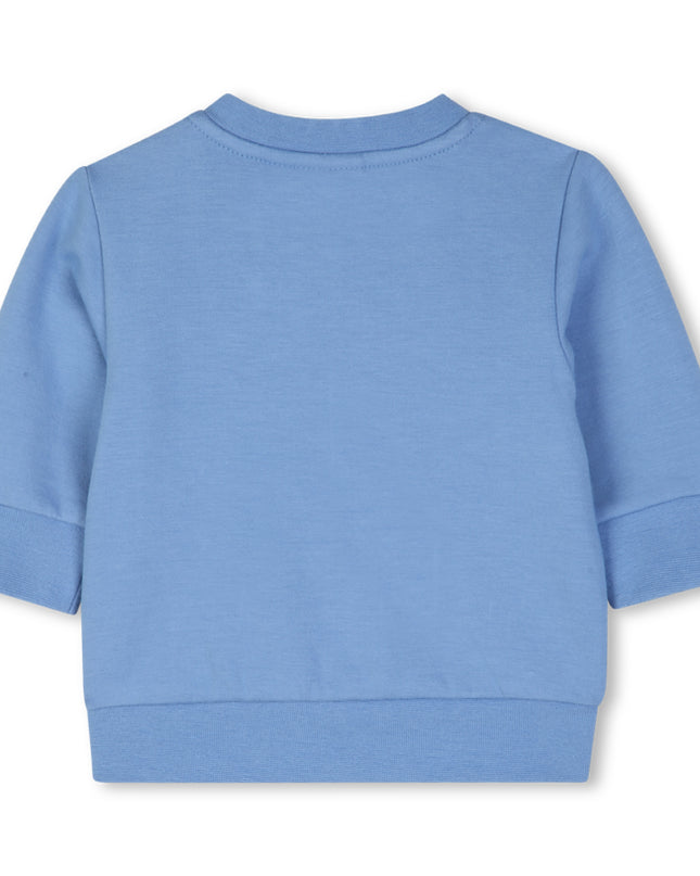 kids atelier boss Blue Baby Sweatshirt & Pants Set