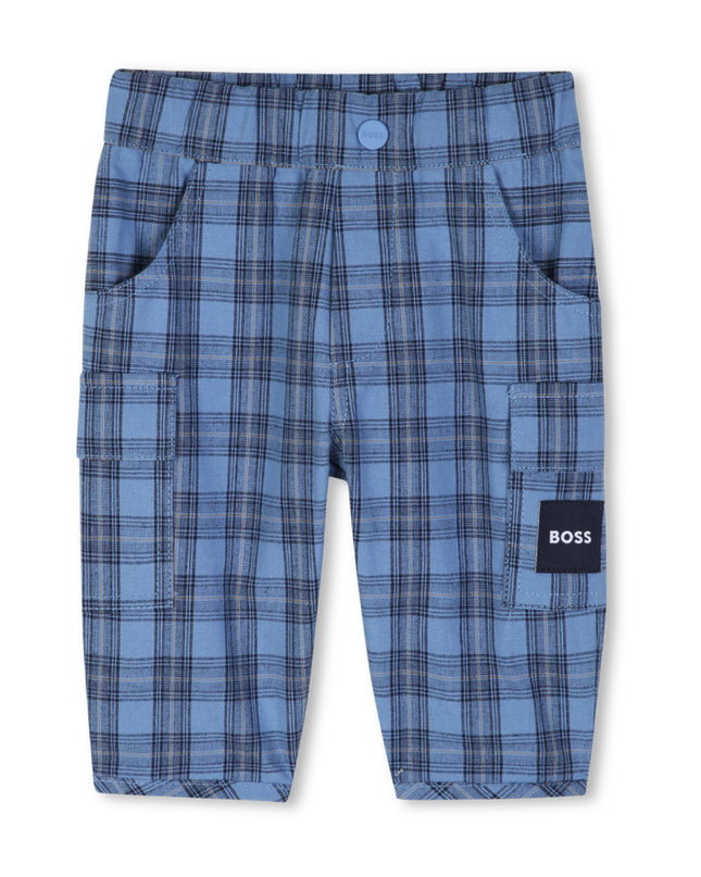 kids atelier boss Blue Baby Sweatshirt & Pants Set
