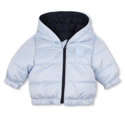 kids atelier boss Pale Blue Baby Puffer Jacket