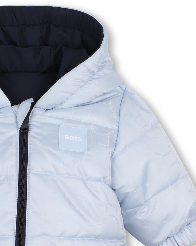 kids atelier boss Pale Blue Baby Puffer Jacket