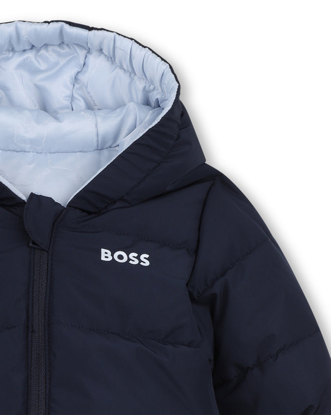 kids atelier boss Pale Blue Baby Puffer Jacket