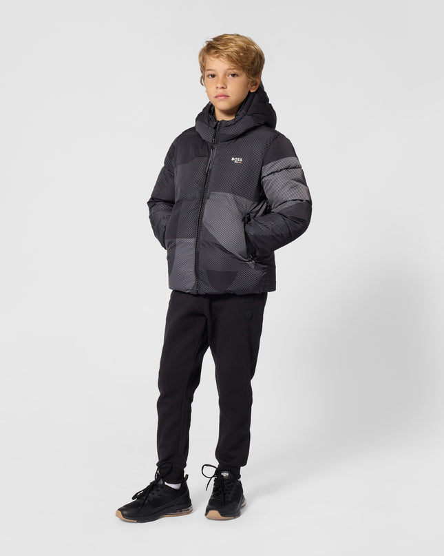 kids atelier boss Black Logo Patch Sweatpants
