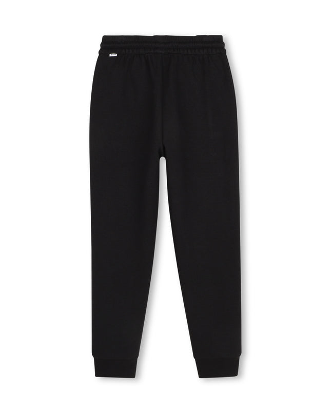 kids atelier boss Black Logo Patch Sweatpants