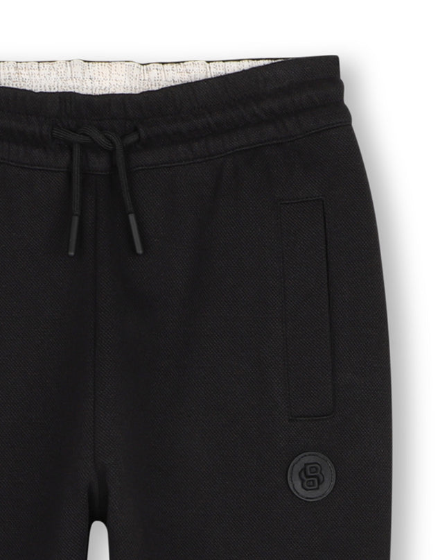 kids atelier boss Black Logo Patch Sweatpants