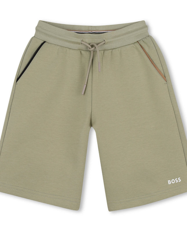 kids atelier boss Beige Contrast Trim Shorts