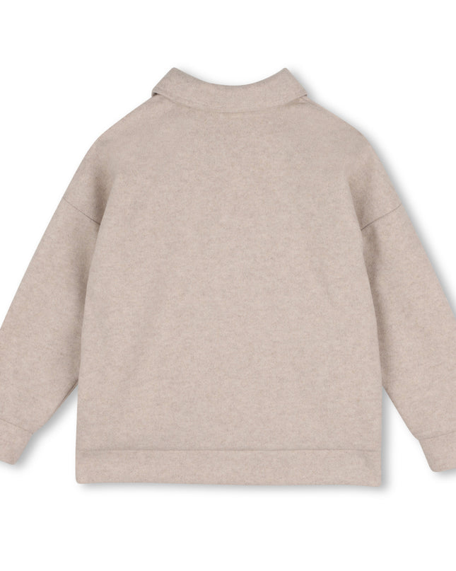 kids atelier boss White Marl Mottled Flannel Jacket