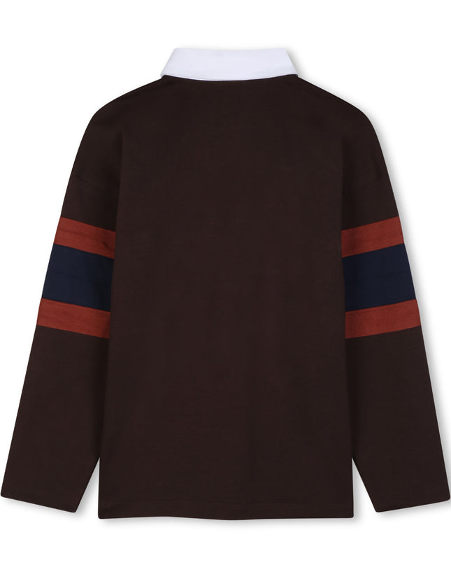 kids atelier boss Brown Oversized Polo Shirt