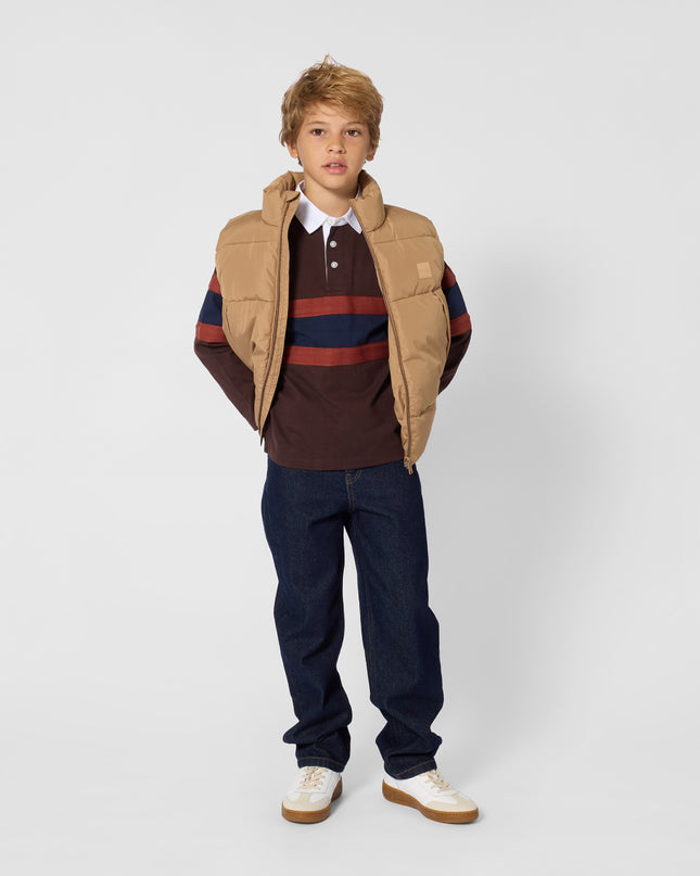 kids atelier boss Brown Oversized Polo Shirt