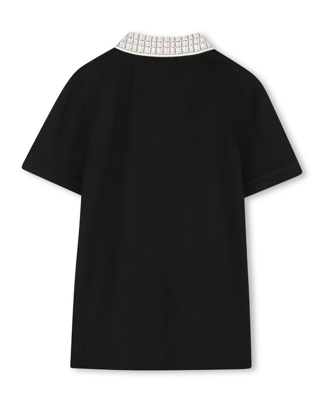 kids atelier boss Black Slim-Fit Polo Shirt