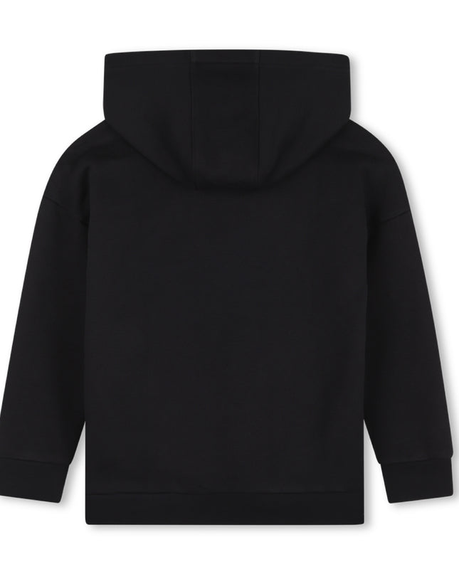 kids atelier boss Black Loose-Fit Hoodie