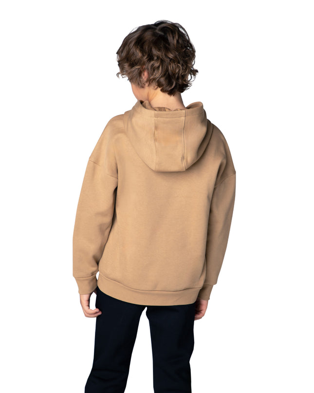 kids atelier boss Beige Loose-Fit Hoodie