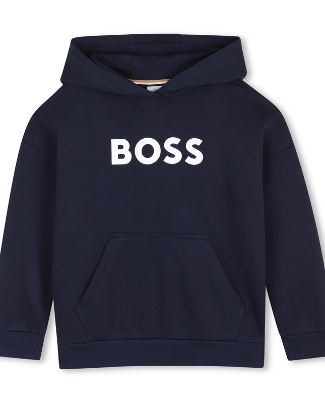 kids atelier boss Navy Loose-Fit Hoodie