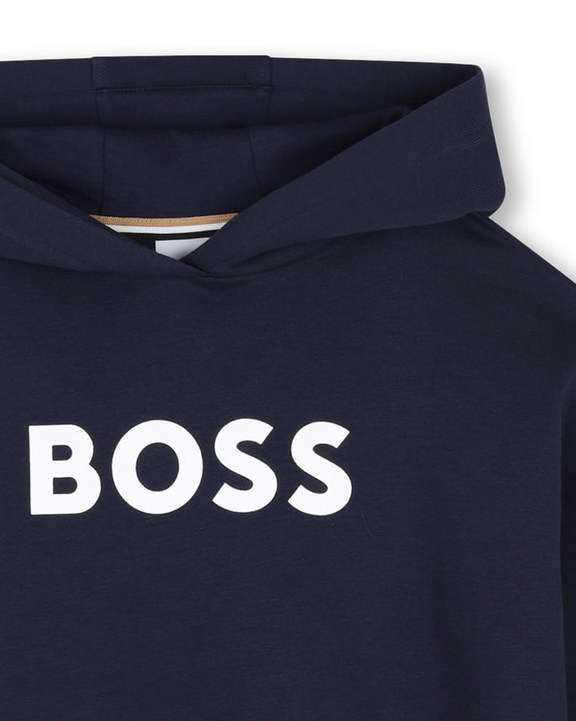 kids atelier boss Navy Loose-Fit Hoodie