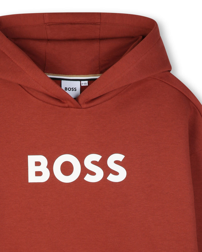kids atelier boss Crimson Loose-Fit Hoodie