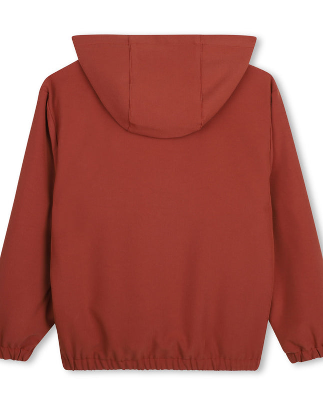 kids atelier boss Crimson Rust Half-Zip Hoodie