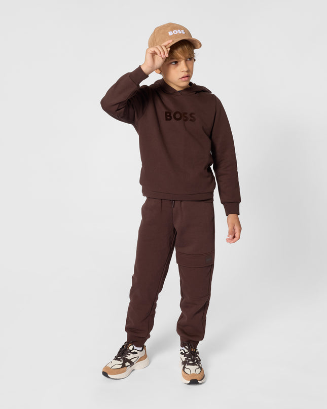 kids atelier boss Brown Fleece Hoodie