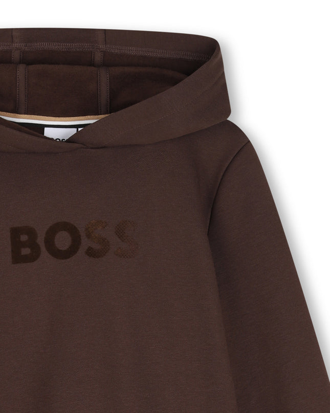 kids atelier boss Brown Fleece Hoodie
