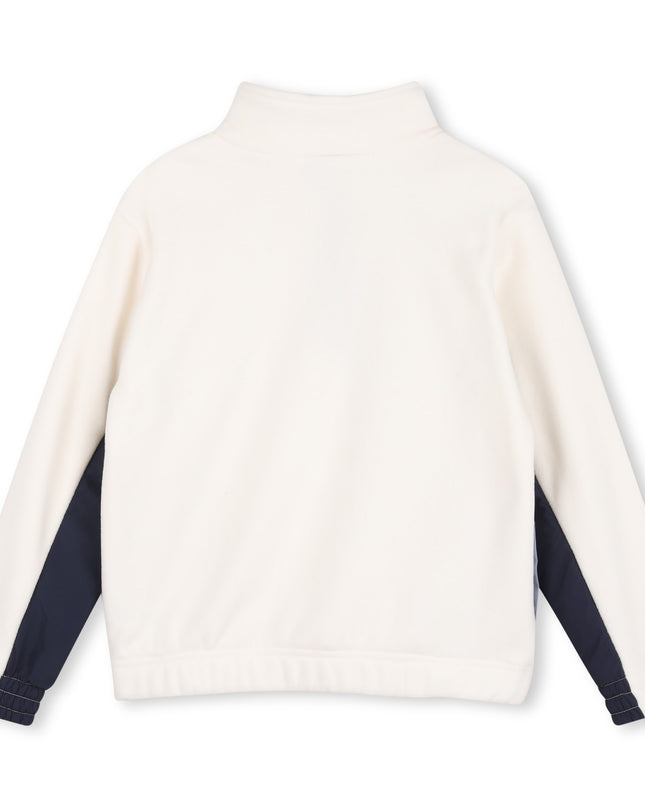 kids atelier boss Ivory High-Neck Sweatshirt