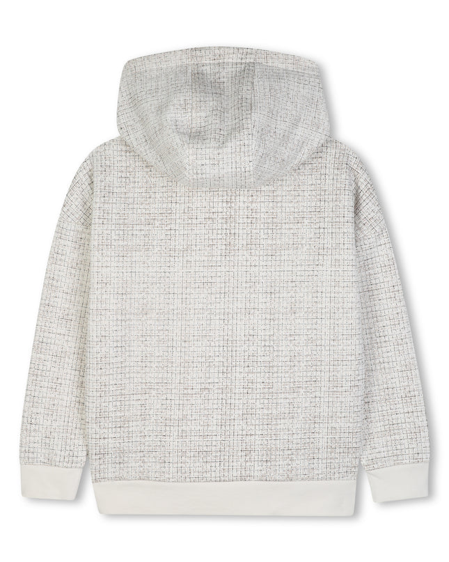 kids atelier boss Ivory Light Textured Hoodie