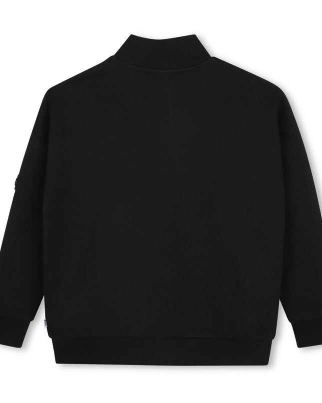 kids atelier boss Black Half-Zip Sweatshirt