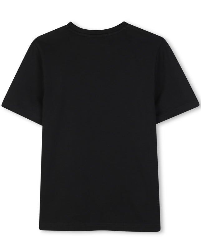 kids atelier boss Black Multi-Logo T-Shirt