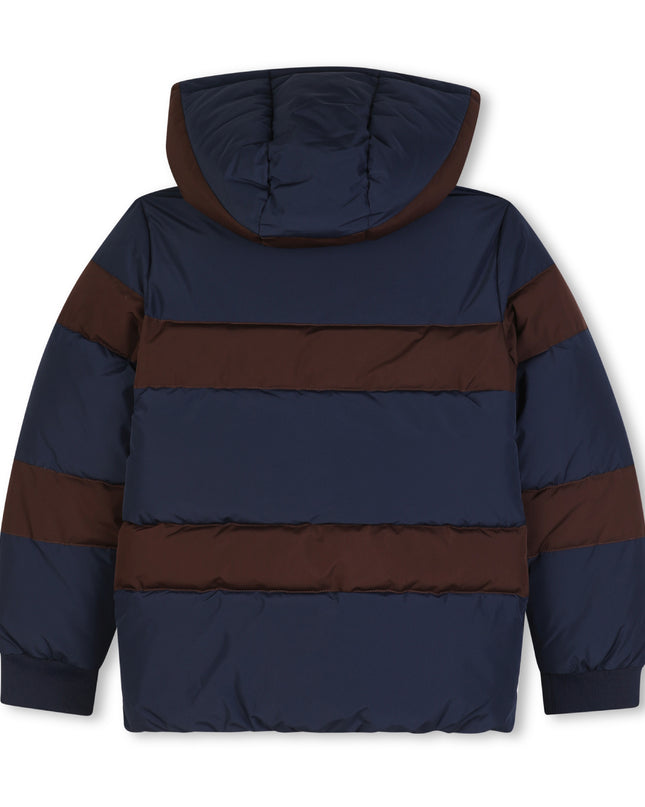 kids atelier boss Navy Color-Block Puffer Jacket