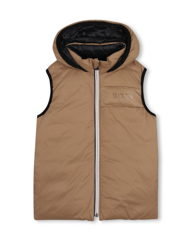 kids atelier boss Light Brown Reversible Vest